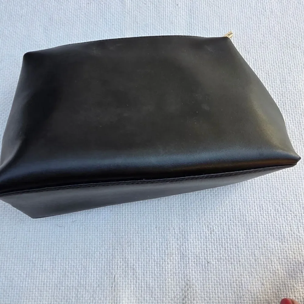 Staud black cosmetic bag
